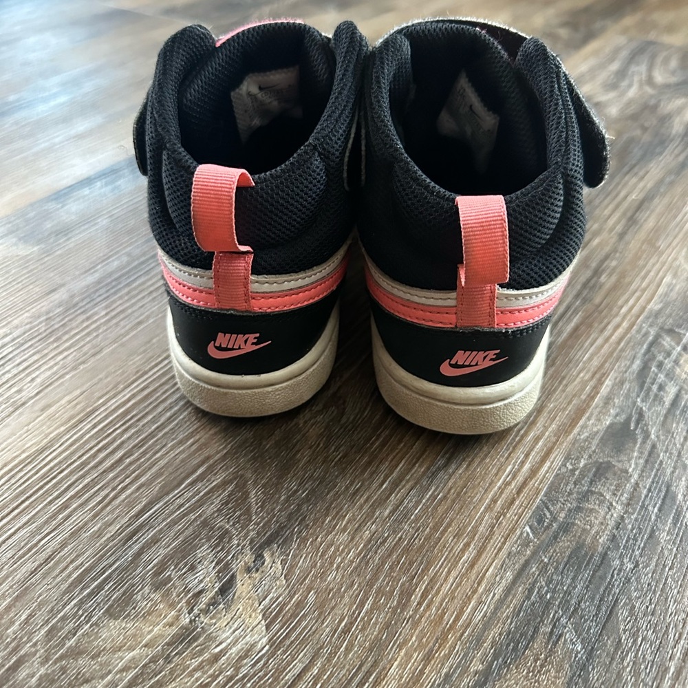 Nike Kids Black and Pink High-Top Sneakers - Picture 4 of 9